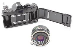 Top MINT Canon AE-1 Black SLR 35mm Film Camera NFD New FD 50mm f1.8 Lens JAPAN