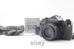 Top MINT Canon A-1 A1 35mm Film camera Black body New FD 50mm f1.4 Lens JAPAN