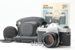 Top MINT Pentax Spotmatic F SPF Silver 35mm Film Camera 55mm f1.8 Lens JAPAN