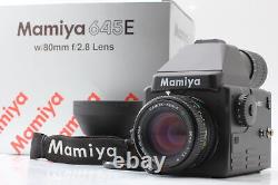 Unused Box Mamiya 645 E Film Camera + Sekor C 80mm f/2.8 + Lens Cap From JAPAN