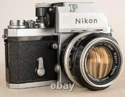 VINTAGE 1966 NIKON F PHOTOMIC TN CAMERA BODY with NIKKOR 50mm 1.4 LENS