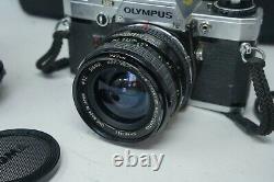 VINTAGE OLYMPUS OM10 SLR FILM CAMERA WITH Sigma 28mm LENS & 75-210mm Lens