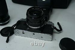 VINTAGE OLYMPUS OM10 SLR FILM CAMERA WITH Sigma 28mm LENS & 75-210mm Lens