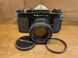 Very Rare Black Near Mint Pentax SV Film Camera Super Takumar 55mm F/1.8 /JP