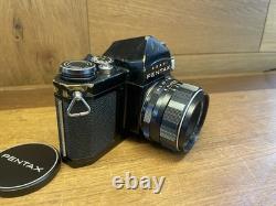 Very Rare Black Near Mint Pentax SV Film Camera Super Takumar 55mm F/1.8 /JP