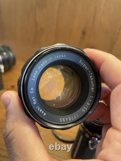 Very Rare Black Near Mint Pentax SV Film Camera Super Takumar 55mm F/1.8 /JP