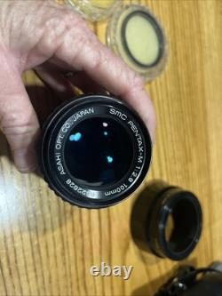 Vintage Asahi Pentax KX 35mm Film Camera SMC Pentax 11.8/55 Lens & 1.2.8/100