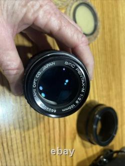 Vintage Asahi Pentax KX 35mm Film Camera SMC Pentax 11.8/55 Lens & 1.2.8/100