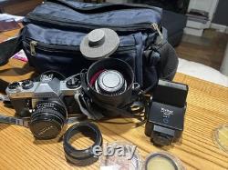 Vintage Asahi Pentax KX 35mm Film Camera SMC Pentax 11.8/55 Lens & 1.2.8/100