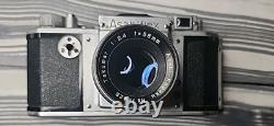 Vintage Asahiflex IIA 12.4 f2.4 58mm Takumar Lens 35mm Film Camera & Case 1955