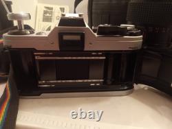 Vintage Canon AE-1 35mm SLR Camera 50mm f/1.4 Lens Auto Zoom Lens + Extras