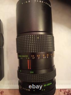Vintage Canon AE-1 35mm SLR Camera 50mm f/1.4 Lens Auto Zoom Lens + Extras