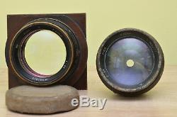 Vintage Custom FKD 24x30cm Large Wooden Camera With 2 Lenses & 2 Cassettes
