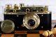 Vintage Film Leica camera D. R. P Lens Elmar f3.5/50mm GOLD FED Zorki Copy