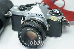 Vintage Japanese Pentax ME Super 35mm SLR Film Camera + 50mm & 85-210mm lenses