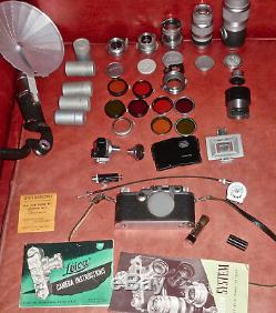 Vintage LEICA Camera 35mm film Outfit 5 Lens All Accessories Cased Set