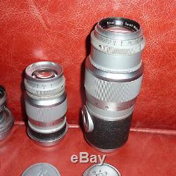 Vintage LEICA Camera 35mm film Outfit 5 Lens All Accessories Cased Set