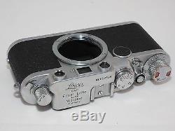 Vintage Leica IIF red dial Rangefinder camera. Leica M39 Tread Mount Lenses