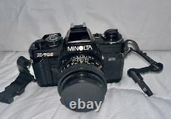 Vintage MINOLTA X-700 35mm Film Camera with Minolta 50mm f/1.7 Lens & Accessories