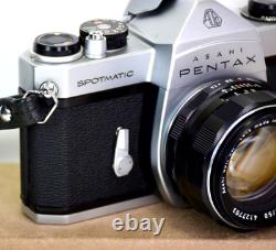 Vintage Pentax Spotmatic SP 35mm Film Camera With Super-Takumar 50mm f1.4 Lens+