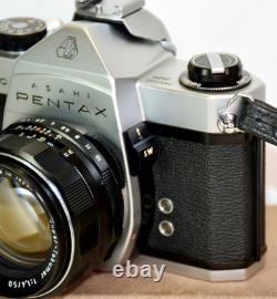 Vintage Pentax Spotmatic SP 35mm Film Camera With Super-Takumar 50mm f1.4 Lens+