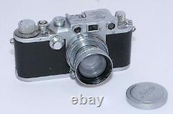 Vintage WARTIME Leica IIIC Rangefinder 35mm camera with 5cm f2 Summitar lens