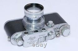 Vintage WARTIME Leica IIIC Rangefinder 35mm camera with 5cm f2 Summitar lens