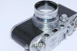 Vintage WARTIME Leica IIIC Rangefinder 35mm camera with 5cm f2 Summitar lens