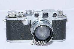Vintage WARTIME Leica IIIC Rangefinder 35mm camera with 5cm f2 Summitar lens