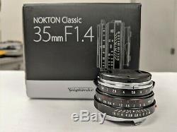 Voigtlander Nokton Classic 35mm f/1.4 MC VM Leica M Mount Camera Lens JAPAN