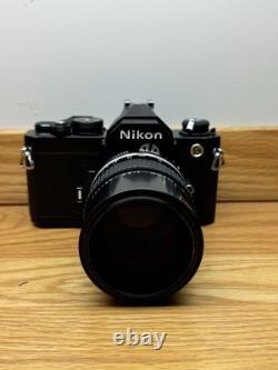 WORKING Nikon FM 35mm Film Camera (Black) withNikkor 135mm f2.8 AI-S-Free Shipping