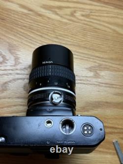 WORKING Nikon FM 35mm Film Camera (Black) withNikkor 135mm f2.8 AI-S-Free Shipping