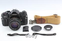 Withstrap Canon A-1 A1 SLR Film Camera body New FD NFD 50mm f1.4 Lens From JAPAN