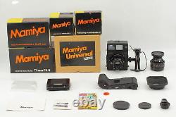 X2 Lens MINT Mamiya Universal Press Film Camera Back body 100mm 75mm FromJAPAN