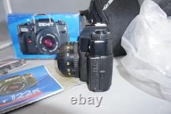 Zenit 122K Black film camera w MC Zenitar-K2 50mm f2 2/50 lens Open Box NOS