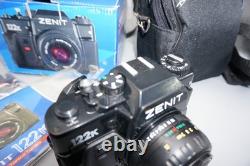 Zenit 122K Black film camera w MC Zenitar-K2 50mm f2 2/50 lens Open Box NOS