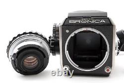 Zenza Bronica EC Black 6x6 + Nikkor P 75mm f2.8 Lens From Japan #981528