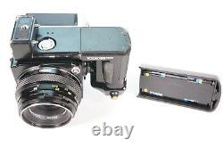 Zenza Bronica ETRS SLR-Kamera mit Zenzanon MC 75mm 12.8 Lens + Zenza Akkugriff