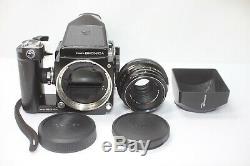 Zenza Bronica ETR Body Finder with Zenzanon MC 75mm F/2.8 Lens with shutter Grip