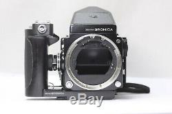 Zenza Bronica ETR Body Finder with Zenzanon MC 75mm F/2.8 Lens with shutter Grip