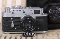 Zorky-4 ZORKI-4 Rangefinder Soviet 35 mm USSR Film Camera Industar-50 Lens Black